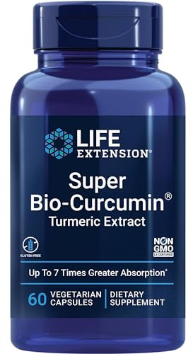 Life Extension, Super Bio-Curcumin, 60 vegetarische Kapseln, 400mg Kurkuma je Dosis, Glutenfrei, Sojafrei, GMO frei, Geschmacksneutral