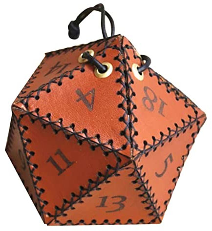 Abaodam Würfeltasche Aus Leder Kordelzug Tragbare Spielwürfeltasche Für RPG Und Zubehör Aufbewahrung Von Würfeln Münzen Und Schmuck