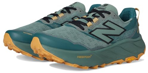 New Balance Men's Fresh Foam X Hierro V9 Trail Running Shoe, Dark Juniper/Black/Dried Apricot, 12 M