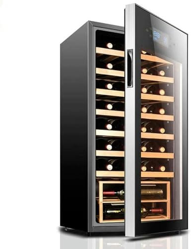QPZMALSKY Refroidisseur De Vin Rouge/Blanc Indépendant, Commande Tactile/Double Vitre Tempéré/Réfrigérateur en Fonctionnement Silencieux