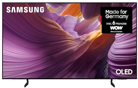 Samsung OLED 4K S85F 77 Zoll (195 cm) UHD Fernseher, NQ4 AI Gen2 Prozessor,4K Upscaling, OLED HDR, Farben Pantone validiert, Dolby Atmos, Gaming-Hub, Knox Security, Samsung Vision AI Smart TV