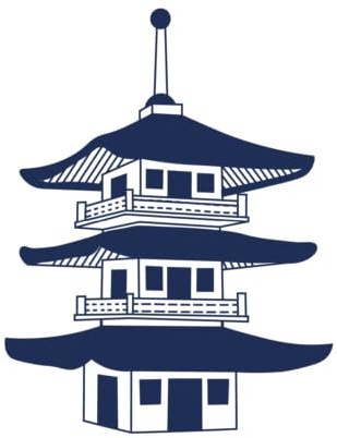Tattwo.me – Temporäre Tattoos für Erwachsene und Kinder, hält 2 Wochen, wasserfest – Japanische Pagode – Pflanzliche Tinte – EU-Kosmetik-Zertifikat – (M0149)