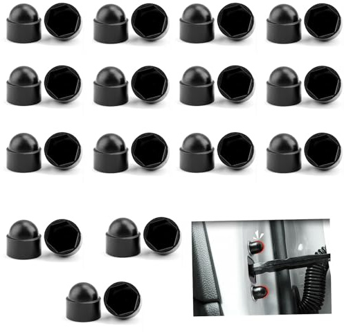 30 PCS Hex Nut Cover,M10 Black Plastic Nut Dome Cover,Black Plastic Nut and Bolt,Hex Bolt Nut Protection Caps,Nut and Bolt Protective Caps Cover Hexagonal (M10 × 16mm)