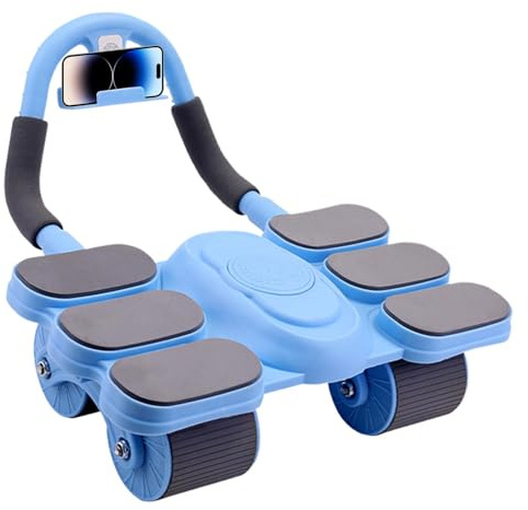 Automatische Bauchroller, AB-Roller mit stabilen Doppelrädern, Bauchtrainer, Bauchroller, Ab-Roller, Bauchtrainer mit Ellenbogenstütze, Ab Rad mit Auto