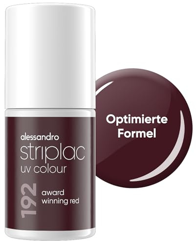 alessandro Striplac Peel-Off UV Gel Nagellack, Award Winning Red, 6,5ml | Hochpigmentierter UV Gel Nagellack, bis zu 15 Tage Halt, kratzfest, acetonfrei & abziehbar, HEMA-frei & vegan