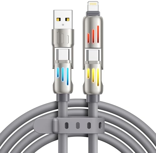 RAVIAD Multi USB Kabel 4 in 1 Universal Ladekabel [3M] 240W USB