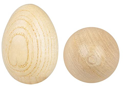 1 paio di uova in legno per bambini per pittura a mano, tintura, fai da te, decorazioni pasquali, simulazione realistica, uova, graffiti, giocattoli realistici, simulazione artigianale del legno per