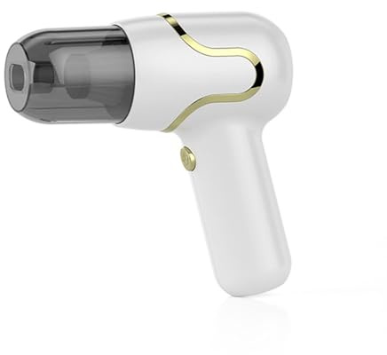 MYXJX aspirapolvere portatile, Aspirapolvere for auto ricaricabile ad alta potenza da 12000 Pa, aspirapolvere e soffiatore leggero 3 in 1 for auto/casa/animali domestici(White)