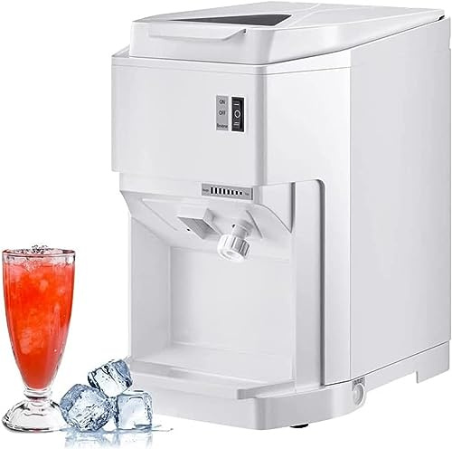 ZIJINGY Rasoir à Glace électrique 250 W, Machine de Restauration de broyeur à Glace de Fabricant de cône de Neige avec la Finesse de Glace réglable, 265 LBS/H, Machine à Glace pilée Commerciale