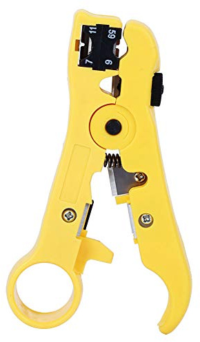 NDNCZDHC HT - 352 Kabelabisolierer, 3,4 mm bis 10,3 mm Abisolierdurchmesser, einstellbare Schnitttiefe, runde Öffnung, Koax-Kabelabisolierer