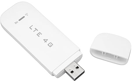 Plyisty 4G LTE USB-Modem, Tragbarer WLAN-Hotspot, Schnell, 150 Mbit/s, Bis zu 10 Verbindungsgeräte für Home-Office-Reisen, ABS-Material (White)
