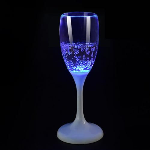 Verres à vin lumineux de 120 ml | Flûtes à champagne, verres à boisson activés par liquide pour anniversaire, Noël, Halloween