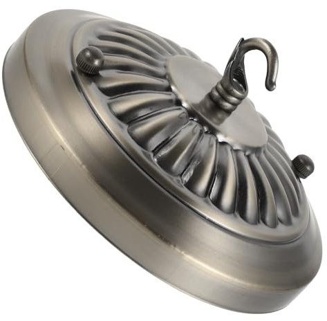 JOINPAYA Baldacchino per Lampada da Soffitto in Ferro con Gancio Aperto Vintage, Piastra Decorativa a Forma di Loto per Lampade Pesanti, Base di Montaggio per Lampade a Sospensione,