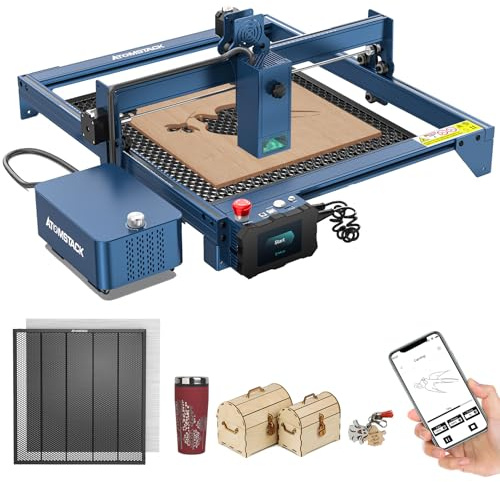 ATOMSTACK X20 Pro 20W Lasergravur Laser Cutter mit Luftunterstützung, F4N Wabenarbeitstisch, hochpräzises Laser Graviermaschine für DIY Holz Metall Acryl
