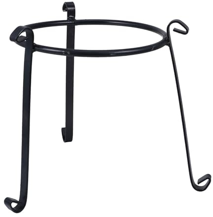 Beavorty Supporto per Piante in Metallo Nero, Portafiori da Interno e Balcone, Mensola Espositore per Vasi in Ferro Battuto Alto 20,5 Cm per Giardino e Soggiorno