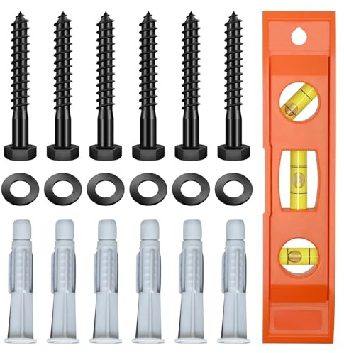 Tornillos de retardo de tamaño M8 x 65 mm construidos para un montaje rápido en la pared, proporcionando un apéndice firme y un tornillo de fácil organización de arañazos