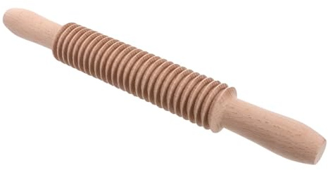 Mattarello Legno per P a, Rullo Strutturato a Vite p | Design Ergonomico Facile da Usare, Colore Beige Neutro, per Cucina Domestica e Ristoranti Professionali