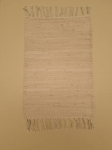 Kottig Fleckerl Handweb Teppich Fleckerlteppich Uni 120x170 Garmisch Flickenteppich Einfarbig (Schlamm)