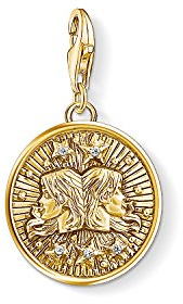 THOMAS SABO Charm-Anhänger Sternzeichen Zwilling 925er Sterlingsilber; 750er Gelbgold Vergoldung