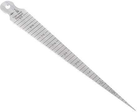 Akozon Kegelmessgerät 1-15mm Edelstahl Taper Aperture Skala Keil Feeler Loch Metric/Imperial Messen