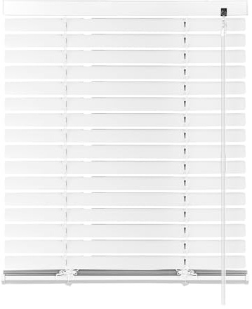 S SIENOC Aluminium Jalousie Weiß B50xH130cm Venetian Blinds Jalousie ohne Bohren inkl. Klemmclips