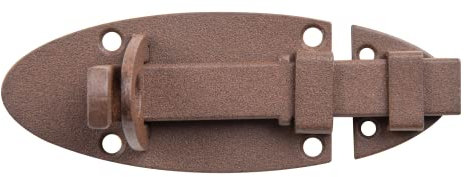 Alberts 300661 DURAVIS® Schlossriegel | mit flachem Griff | rostbraun duplexbeschichtet | Platte 90 x 44 mm