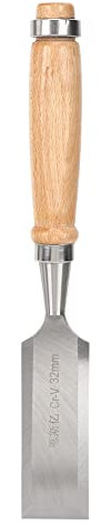 Holzmeißel Werkzeug, 32mm Cr-V Konstruktion Holzgriff Flachmeißel für Tischler Holzbearbeitung Schnitzen Holzbearbeitungsmeißel