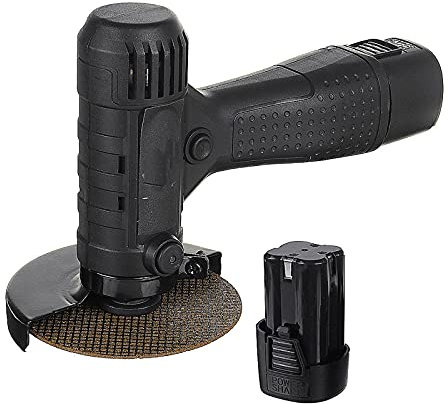 Amoladora angular inalámbrica 1200W Herramienta de corte de metal de pulido eléctrico recargable de 16,8 v Amoladora angular (incluye cargador),2 battery