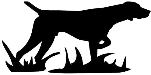 PBHYDK 2 Stücke Jagd Hund Autoaufkleber Stilvolle Vivid Vinyl Aufkleber Auto Styling Autozubehör 17 cm * 8 cm Autoaufkleber Autoaufkleber Auto Aufkleber