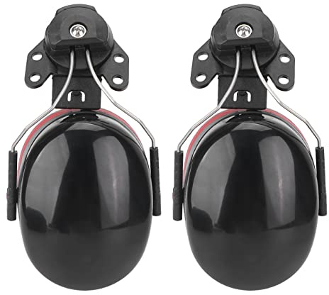 Cache-Oreilles Montés sur Casque, Cache-Oreilles de Protection Auditive Anti-Bruit pour Le Travail de Bricolage, Le Tir, Le Jardinage, Le Chantier de Construction, Cache-Oreilles à Clipser