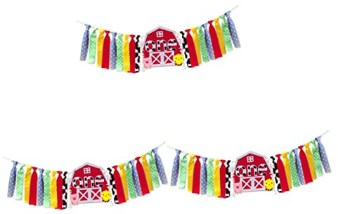 Abaodam 3 Stücke Esszimmerstuhl Volle Flagge Bauernhof Geburtstag Banner Wiederverwendbare Und Lebendige Farben