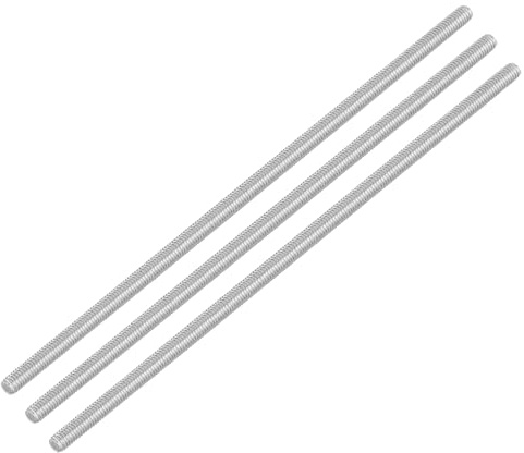QUARKZMAN 3 Stück Gewindestangen, M4 x 140mm, 304 Edelstahl, Gewindestab mit metrischem Vollgewinde, M4-0,7 Gewindesteigung für Möbel- und Maschinenmontage