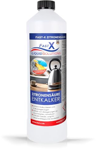 FAST X Zitronensäure Entkalker flüssig | Kalklöser für Haushalt, Bad & Küche | Made in Germany