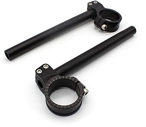 HFJFDQ Für CBR954RR RVT1000R RC51 CBR929RR CBR1000RR Motorrad 50 Mm Schwarz Rised Clip Ons Lenker Lenker Gabelklemme
