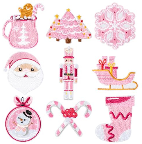 Aufnäher zum Aufbügeln, niedlicher Nussknacker, Weihnachtsmann, zum Aufnähen, Reparatur, bestickte Applikation, Frohe Weihnachten, Winterurlaub, Silvester, saisonales Basteln, Geschenk für Kostüm,