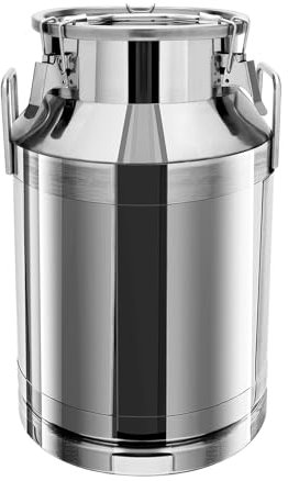 Milchkann Edelstahl Milk Pitcher Milchkännchen Milchkanne für Milch und Wein Weinkübel Vorratsbehälter für Gastronomie und Heimgebrauch (40L)