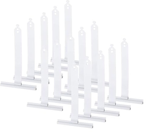 QUARKZMAN 20 Stück Rolladen Aufhängefeder Mini Rolladenfedern Alu Kunststoffbeschichtet Weiß Zwei Bohrlöcher Befestigungsfeder zur Aufhängung Rolladen Lamellen Rollladenmotor Rolladenprofile