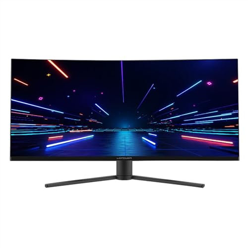 LC-POWER LC-M34-UWQHD-165-C 34 Zoll Ultra WQHD Curved Gaming Monitor, 3440 x 1440, 165Hz, HDR 400, 1ms MPRT, 1500R, FreeSync, PbP, Pip, schwarz