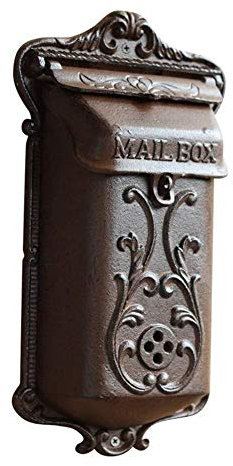 Wall Mounted Post Box Wall-Mount Letterboxes Mailbox Solid Wood Home Accessories Villa Wall Waterproof Creative Retro, Outdoor Premium Wall Mounted Mail Post Box