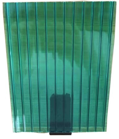 YCOVSFP 12 Pezzi Pannelli for Serra in Policarbonato a Doppia Parete Lastra for Tetto Trasparente Impermeabile for Tetto Agricoltura Giardinaggio Cortile Agricolo Capannone Tetto(Green,1.05X1m-6mm)