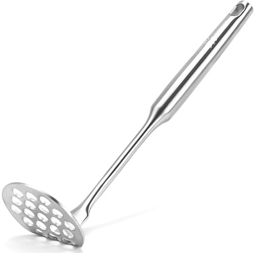 Small Avocado Masher - Stainless Steel Potato Masher，Mashed Potato Masher Kitchen Tool，Heavy Duty，8.7 Mini Bean Smasher for Vegetables & Fruits - Effortless Guacamole Preparation, Christmas gifts