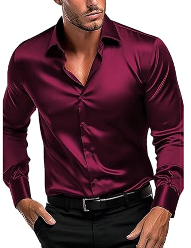 Camicia Uomo Manica Lunga Camicia Slim Fit Botton Down Tinta Unita Firmata Camicie Nera Bianca Leggera Traspirante Bluse No Stiro Regular Fit Coreana Camicie da Lavoro Business Moda Primavera 2025