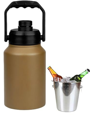 Seau à Glace - Seau Isotherme 2L avec Poignée,Bouteille d'eau pour Maison Voyage Pique-Nique Camping BBQ