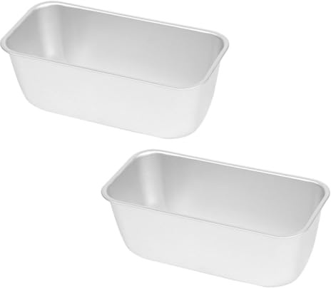 EPIGEIST 2 piezas Molde para Hornear Pan y Pasteles Rectangular Antiadherente Resistente la Oxidación para Horno y Congelador Molde de Repostería Duradero y Fácil de Desmoldar