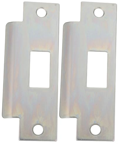 SOIMISS Lot de 2 Plaques de Gâche Métalliques pour Portes Intérieures, Plaque de Verrouillage en Métal Solide 12,2 X 4,8 Cm, Accessoire Compatible pour Serrure à Pêne Dormant, de Bruit,