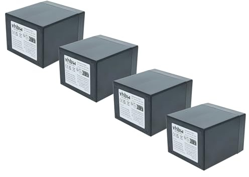 vhbw 4X Akku Bordbatterie kompatibel mit Kinder-Spielzeugautos Wohnwagen, Boot, Camping, Wohnmobil (6 Ah, 12 V, AGM), 10,8 x 9,1 x 7,2 cm