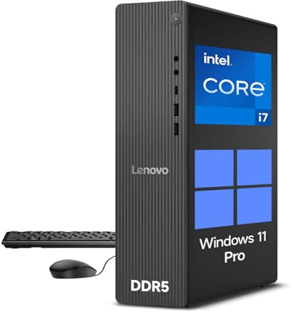Lenovo Desktop Computer Tower PC, 14th Gen Intel 20-Core i7, Small Form Factor PC Tower Computer Desktop for Business, Gaming&Home Office, Windows 11 Pro | 16GB DDR5 1TB SSD, Ethernet RJ-45, Wi-Fi 6