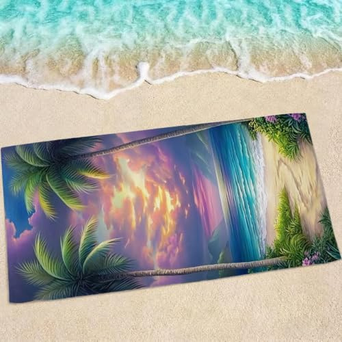 Telo Mare Microfibra Grande XXL 190x95cm - Asciugamano Antisabbia a Rapida Asciugatura - Ultra Assorbente, Viola Teli Mare e Piscina, Ideale come Asciugamano Palestra e Beach Towel - pianta 0e-999