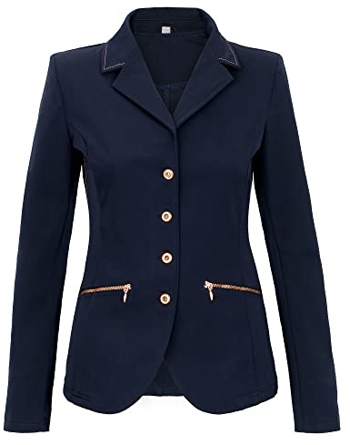 Turnierfrack, Turnier START Marianne – Reitmantel Damen Turnierjacket Bekleidung Winterreitmantel (Marineblau, 38)