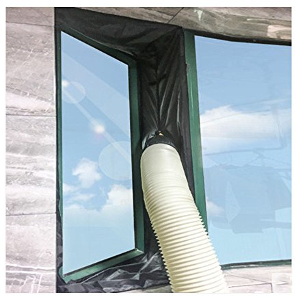 400cm/4M Hot Air Stop Yinong-eu Fensterabdichtung für mobile Klimageräte und Ablufttrockner (Schwarz)